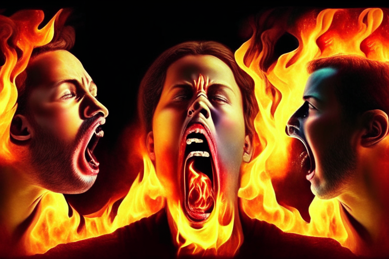 Tongues of fire on the disciples