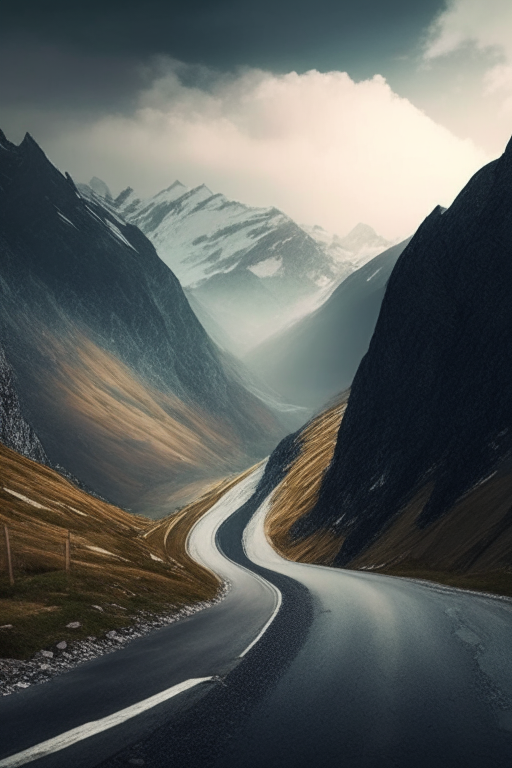 a road in the mountains