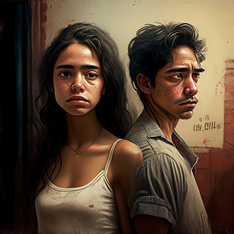 chica y chico con estrés