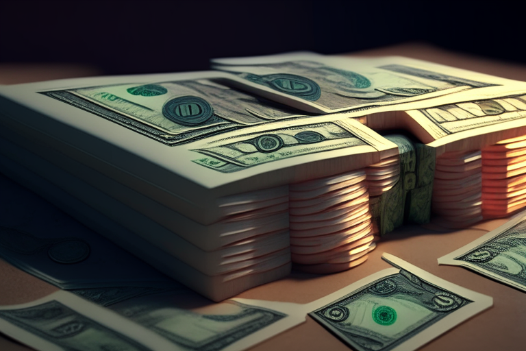 pallette full of dollards
 ultra realistic, 4k, cinematic,