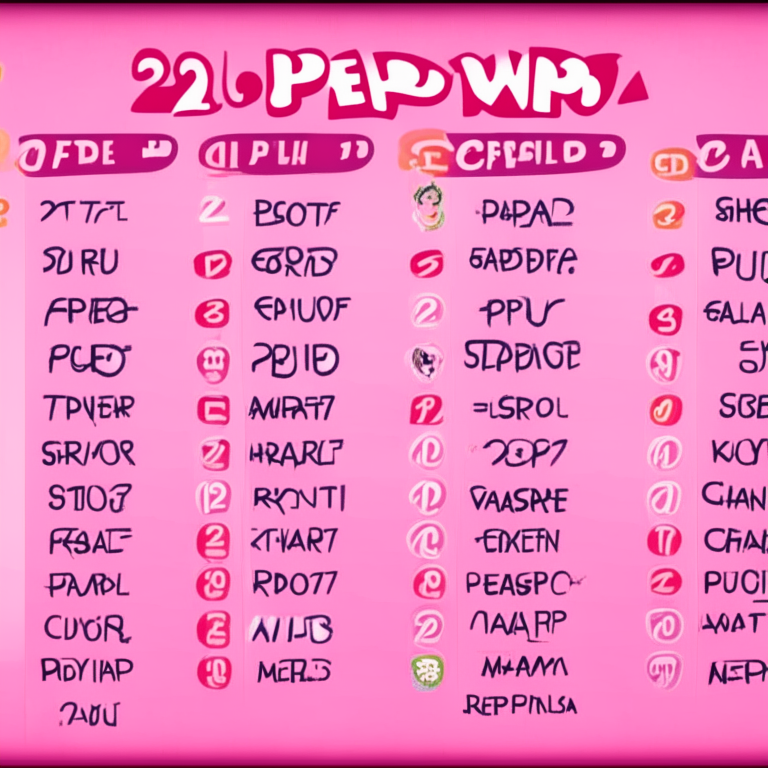 screen with some names of the cast of peppa pig: the movie (2023)