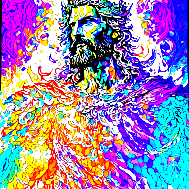 The Return of the King.

confident soft impressionist perfect composition, highly detailed, digital painting, high quality, Deep rich colors, intricate details, dramatic lighting. splash style of colorful paint. Glitch art, art nouveau ink illustration