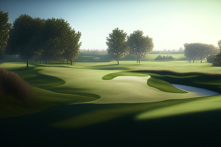 Golf course ultra realistic, 4k, cinematic,