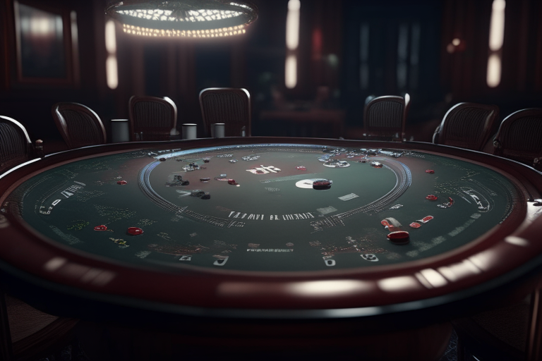 poker table room and the world around
 ultra realistic, 4k, cinematic,