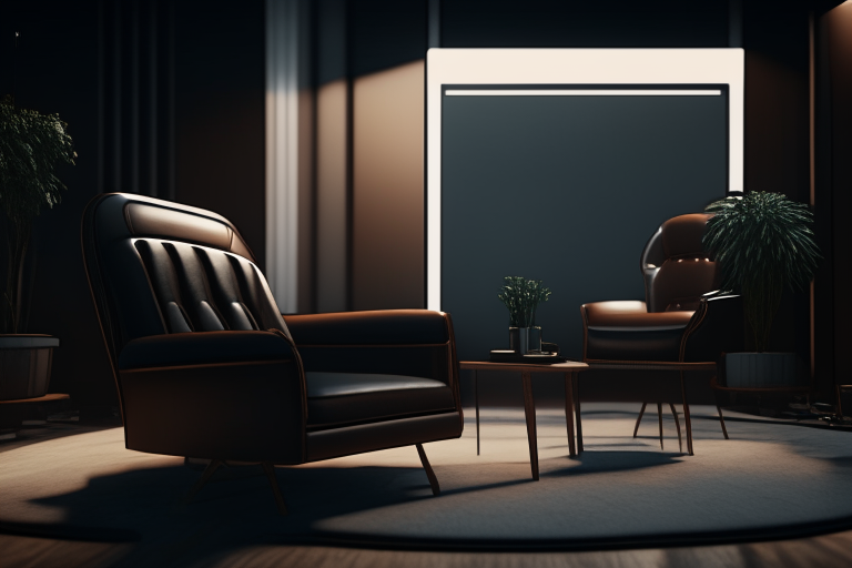 Talk show room  ultra realistic, 4k, cinematic,