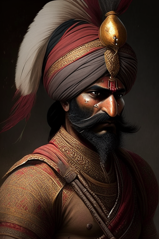 Indian punjabi warrior, with realistic paint job. Indian punjabi warrior, realism