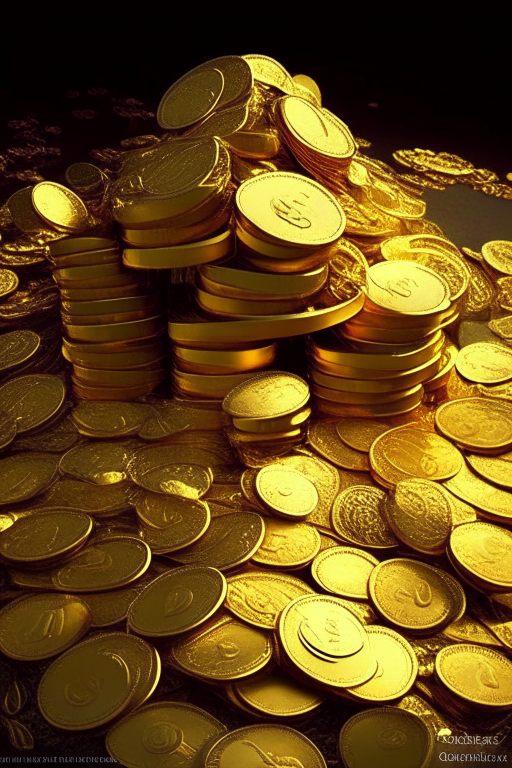 infinite abundance of lots of money and gold coins in your life