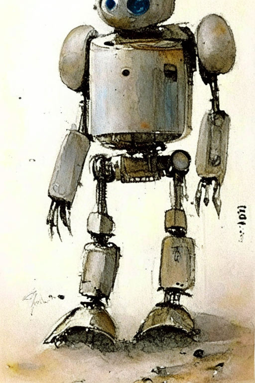 ( ( ( ( ( 1 9 5 0 s robot wall 3, johnny - five. b 9 robot lost in space robert kinoshita robby the robot, silent running drones, androids. muted colors. ) ) ) ) ) by jean - baptiste monge!!!!!!!!!!!!!!!!!!!!!!!!!!!!!!