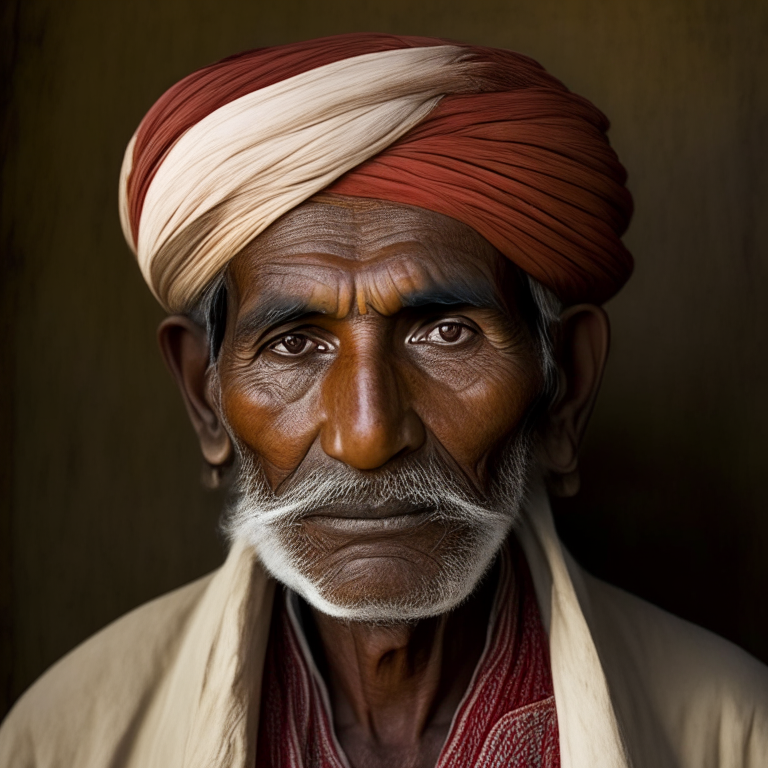 Portrait of an Indian man