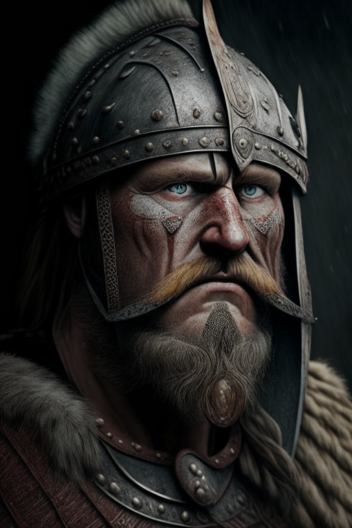 an ancient german warrior, realism