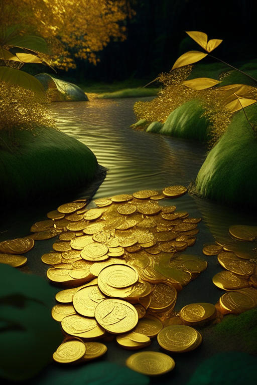 gold coins in infinite nature