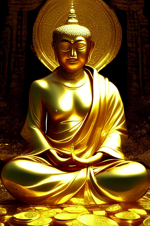 meditating on gold-filled prosperity