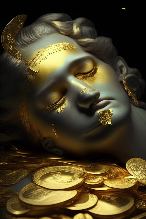 close your eyes and think of money, gold and riches