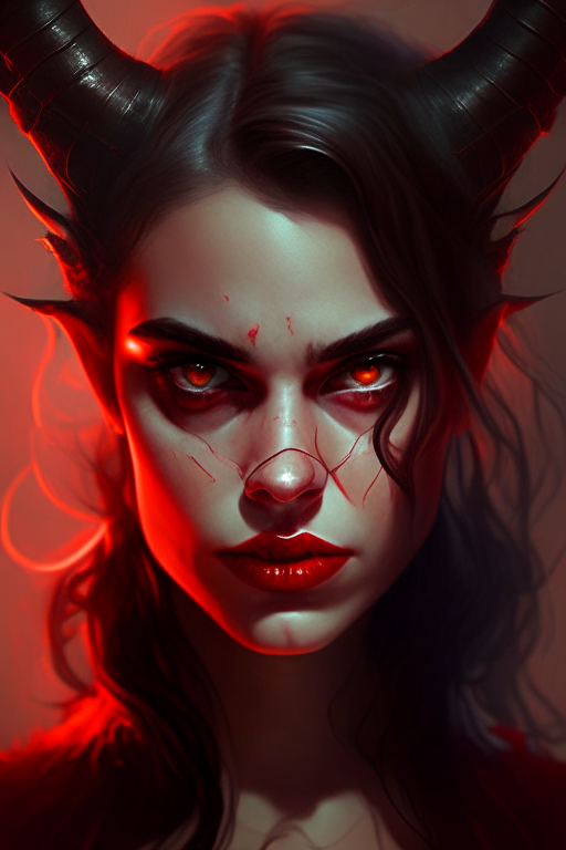 A beautiful devilish girl