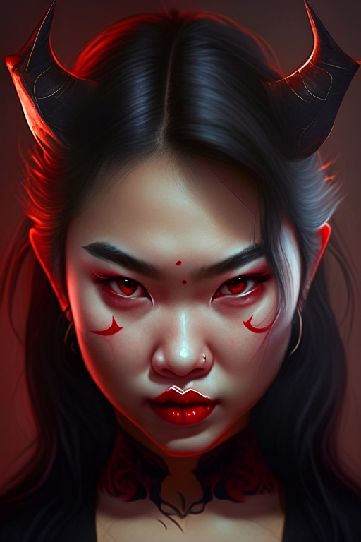 A beautiful devilish asian girl 