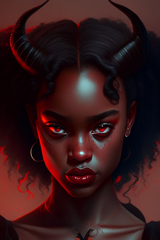 A beautiful devilish black girl 