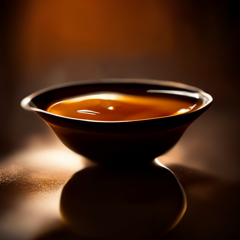 Nam prik ong sauce in a Thai bowl, bright studio lighting, extremely sharp focus, filling the frame, Thai restaurant setting