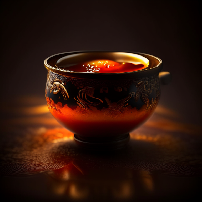 Nam prik num sauce in a decorative Thai bowl, bright studio lighting, extremely sharp focus