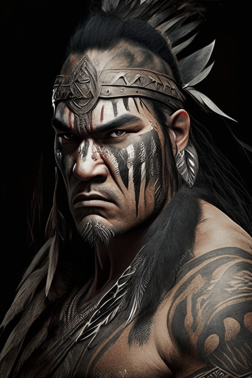 an ancient Māori warrior