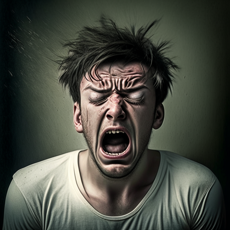 stressed person