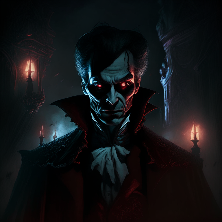 evil aristocrat at night