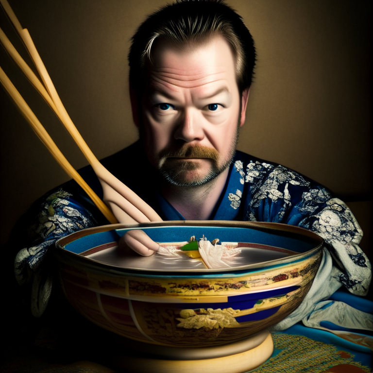 Tub Tim Grob in a decorative bowl with chopsticks, on Thai cloth, studio lighting, razor sharp focus