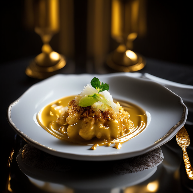 Khao Niao Sangkhaya served on a white plate with gold Thai spoons, photographed in a luxurious Thai restaurant with razor sharp focus and softbox lighting on the dessert
