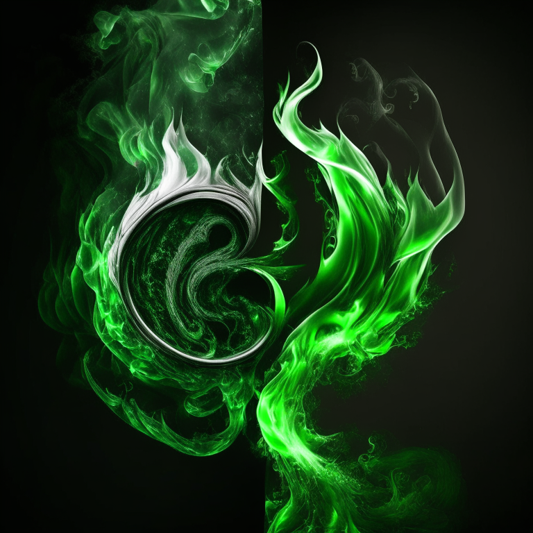 green and silver fire 