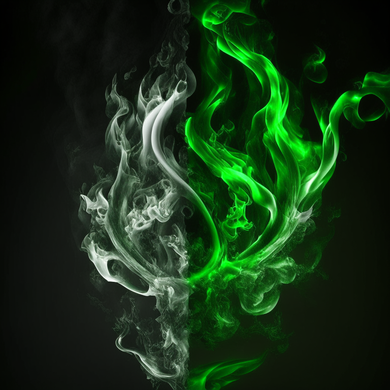 green and silver fire 