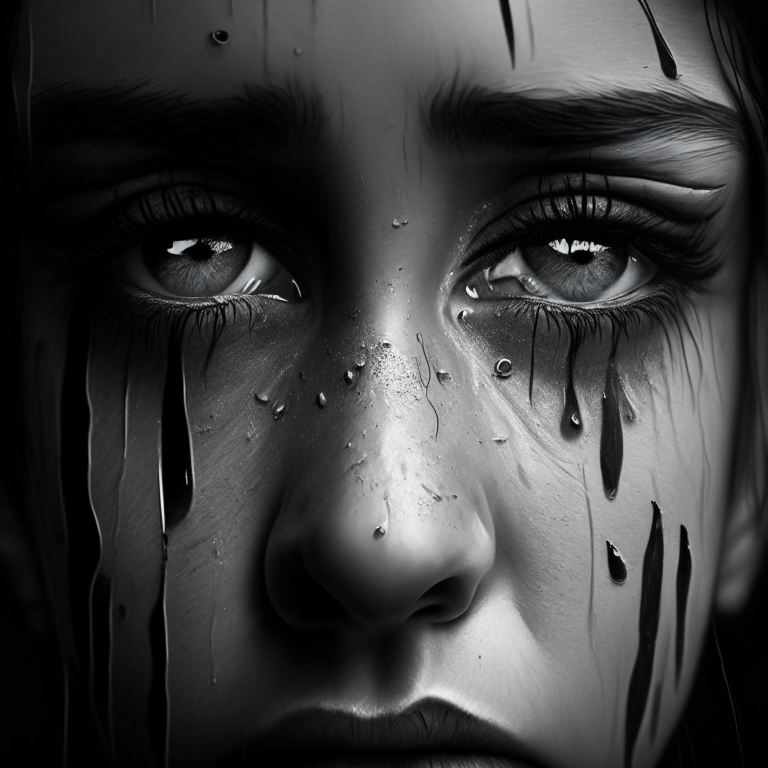 persona con ojos tristes  por depresión
