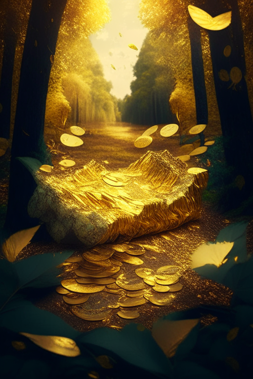 nature full of gold and cash