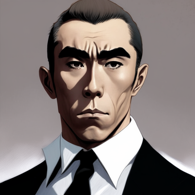 Yukio Mishima but he is an anime character