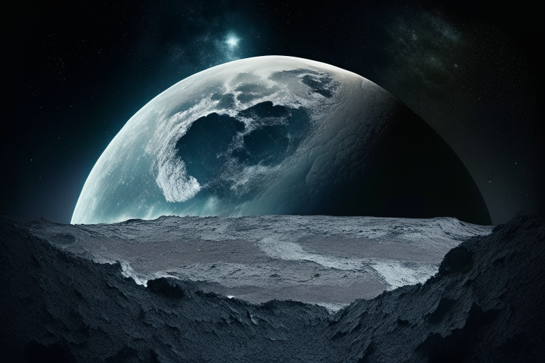 the end of the earth watching it from the moon