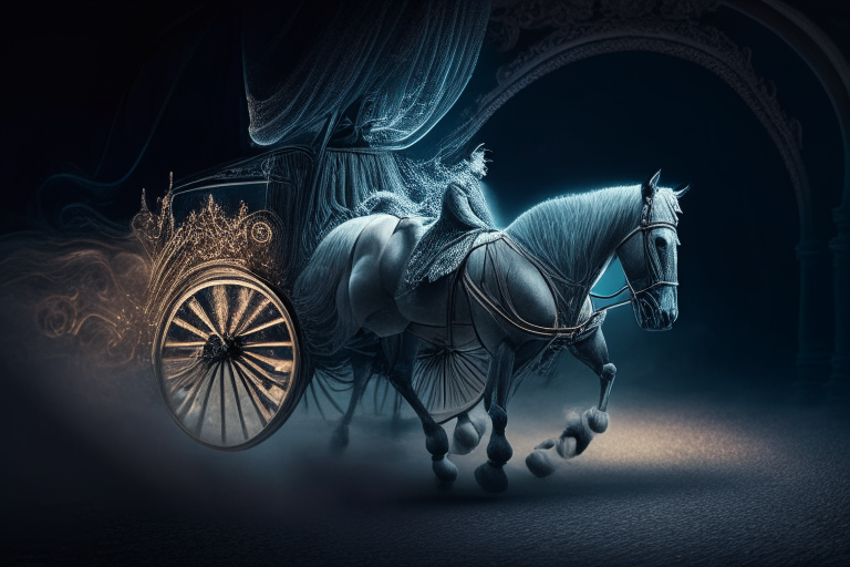 Image: An illustration showing a soul driving a horse-drawn carriage, symbolising the harmony between body, soul and intelligence]..ultra realiste 4 k cinematique, 