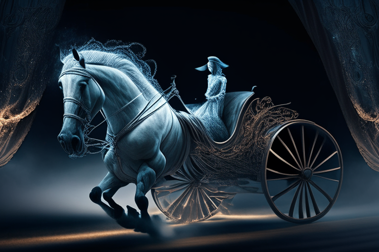 Image: An illustration showing a soul driving a horse-drawn carriage, symbolising the harmony between body, soul and intelligence]..ultra realiste 4 k cinematique, 