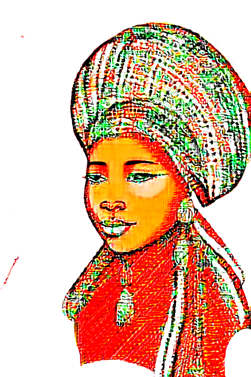 African lady model graffiti 