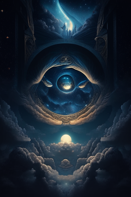 The vision dis seven heavens at night