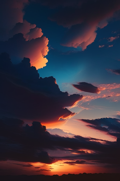 A view of the sky at dawn