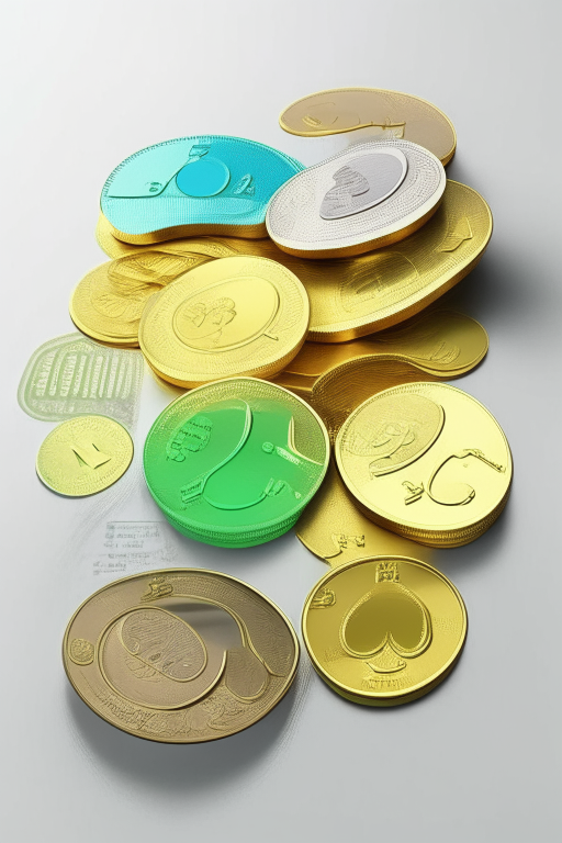 Radiaciones de colores dorados y blancos entre el dinero en dolares y monedas de oro