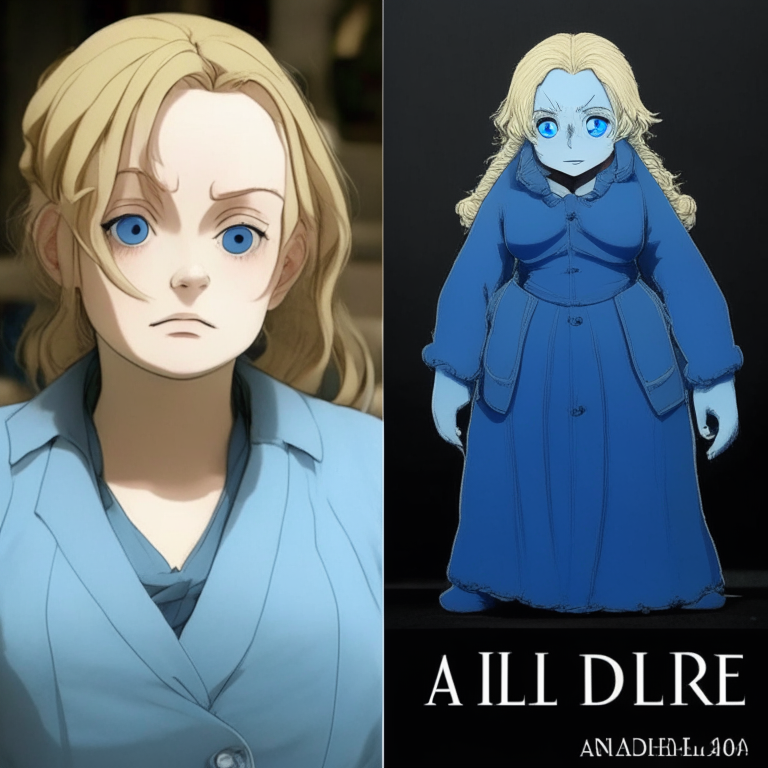 Adele Laurie Blue Adkins as a studio Gibli character
