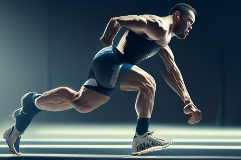 An image of an athlete getting back on his feet.. ultra reasliste,4k ,cinematique