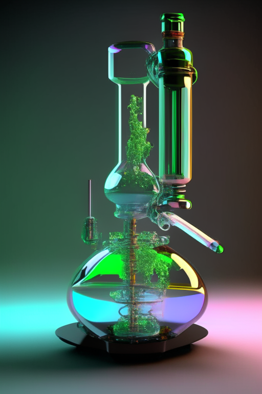 Generate a fully functional, futuristic, 3d, glass bong with measurable voltage that can be sold today. 