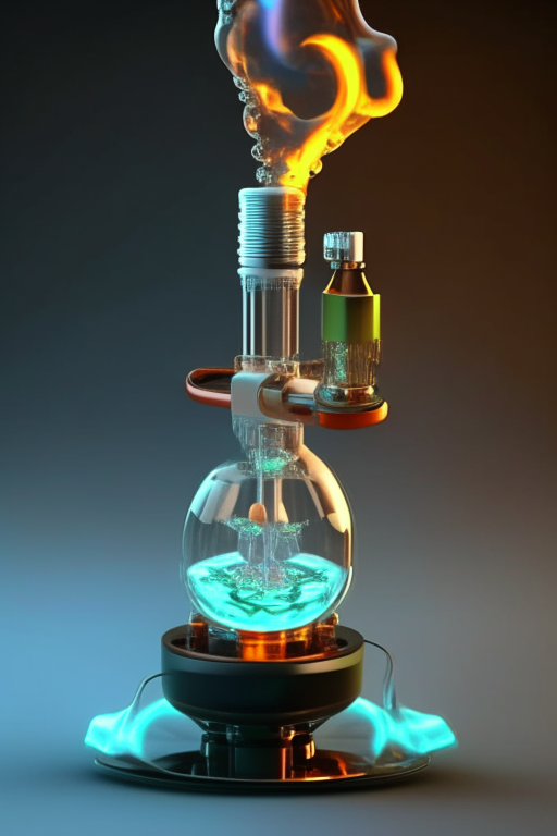 Create a fully functional, self heating, self burning by a press of a button, glass chambered water bong. 