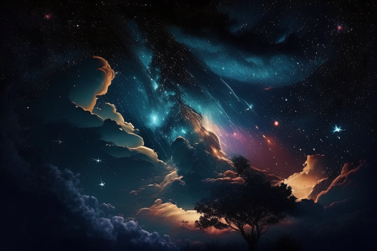 he beauty of the night sky