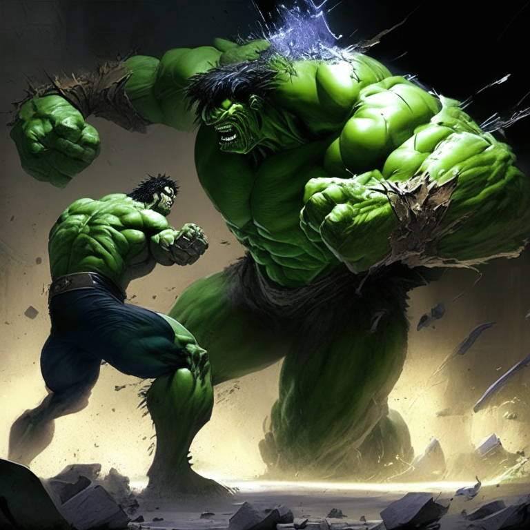 The Incredible Ancient Hulk Transforming Fighting His Deadly Enemy