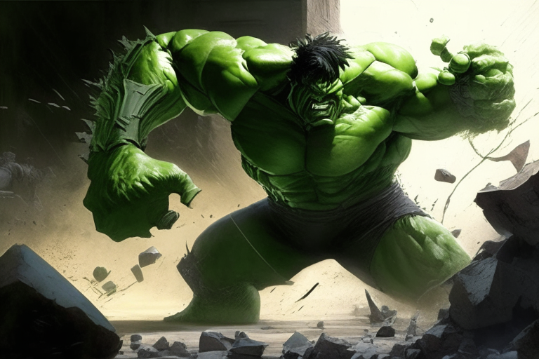 The Incredible Ancient Hulk Transforming Fighting His Deadly Enemy