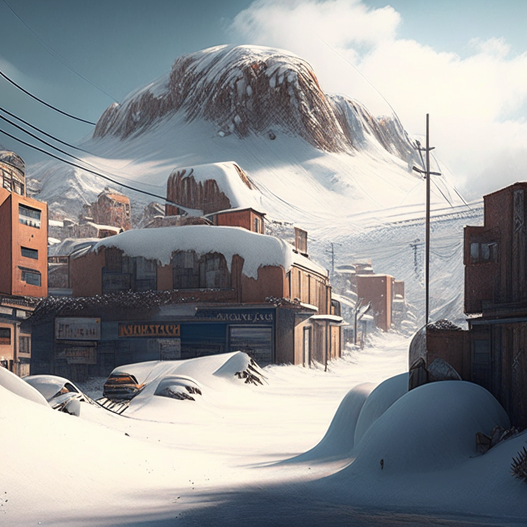 ciudad cubieerta de nieve
