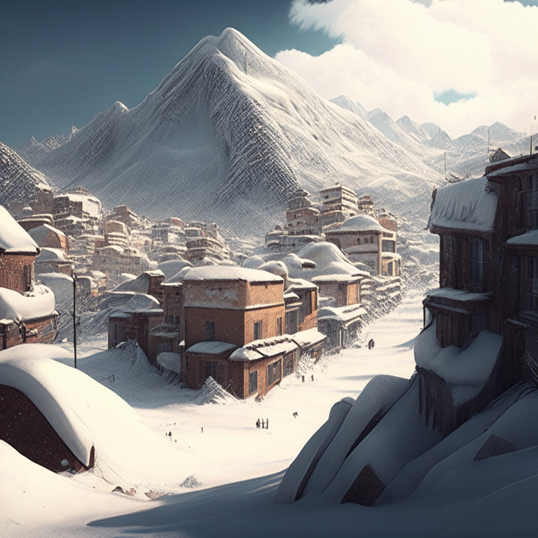 ciudad cubieerta de nieve
