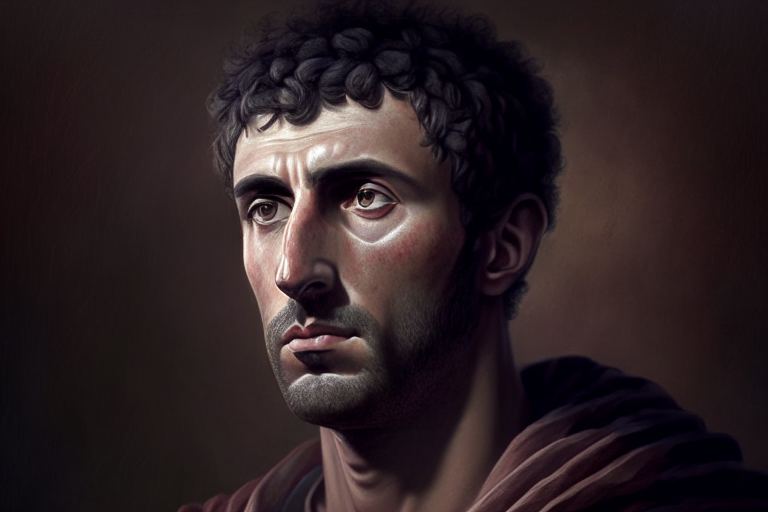 portrait of marc Anrthony ancient roman 


