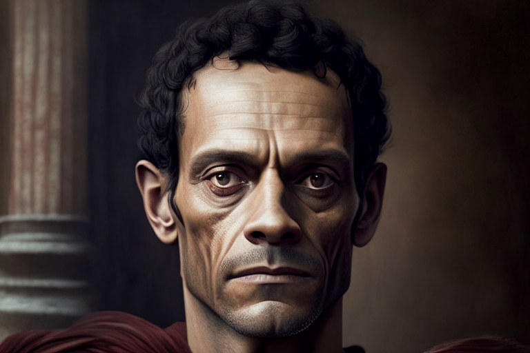 portrait of marc Anthony ancient roman as a roman general



